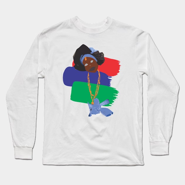 Gambian Woman Vector Long Sleeve T-Shirt by Nadeem